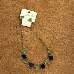 Charming Charlie Necklace and Earrings Set 💙💚